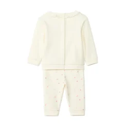 Evoluerend sportsetje in sherpa jersey meisjes écru kleur