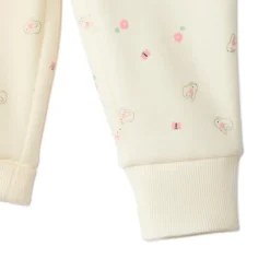Evoluerend sportsetje in sherpa jersey meisjes écru kleur