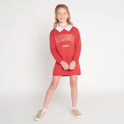 Fantasiejurk van fleece met hemdkraag meisjes