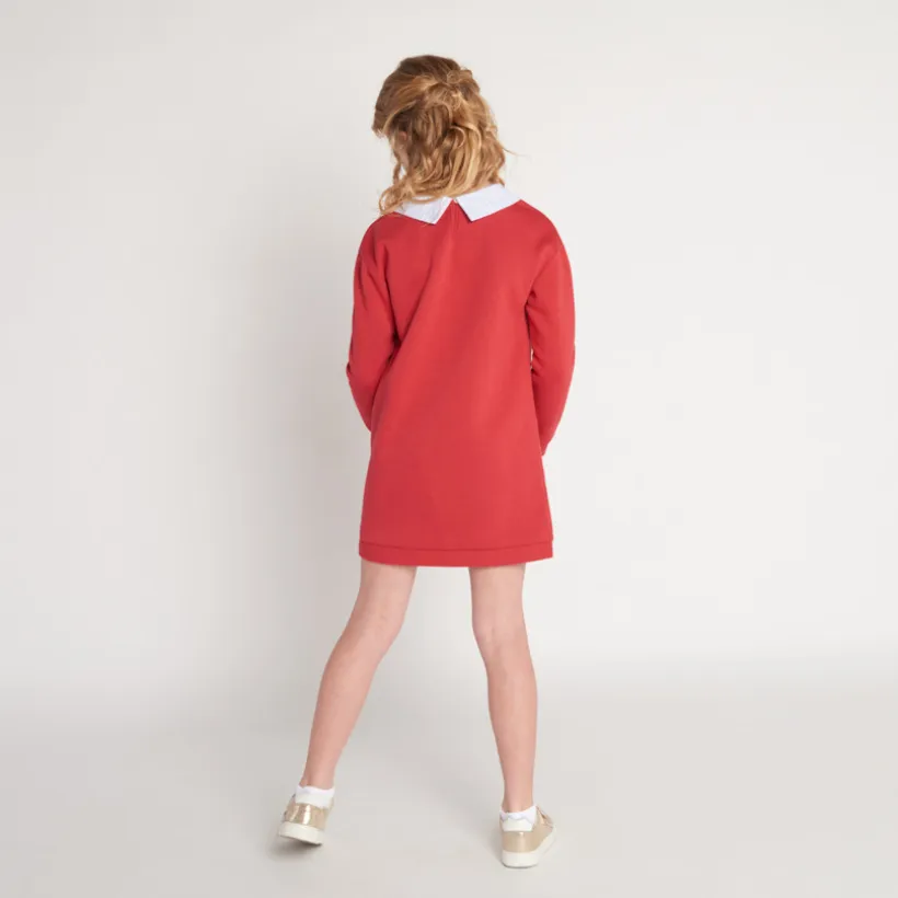 Fantasiejurk van fleece met hemdkraag meisjes