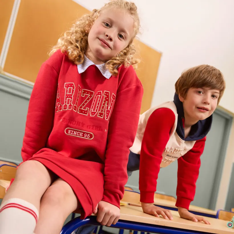 Fantasiejurk van fleece met hemdkraag meisjes