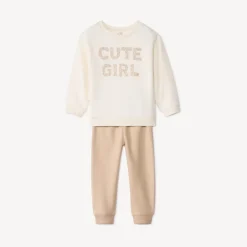 Fantastisch sweatshirt-joggingensemble voor babymeisje