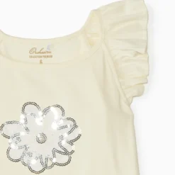 Fantasy mouwloze top met sequins bloemen meisjes