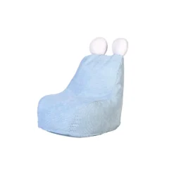Fauteuilpoef kind Ted M1 in ribfluweel blauw