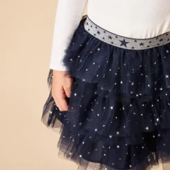 Feestjurk met lange mouwen en 2-in-1 effect voor meisjes