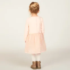 Feestjurk met lange mouwen en 2-in-1 effect voor babymeisjes