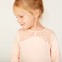 Feestjurk met lange mouwen en 2-in-1 effect voor babymeisjes