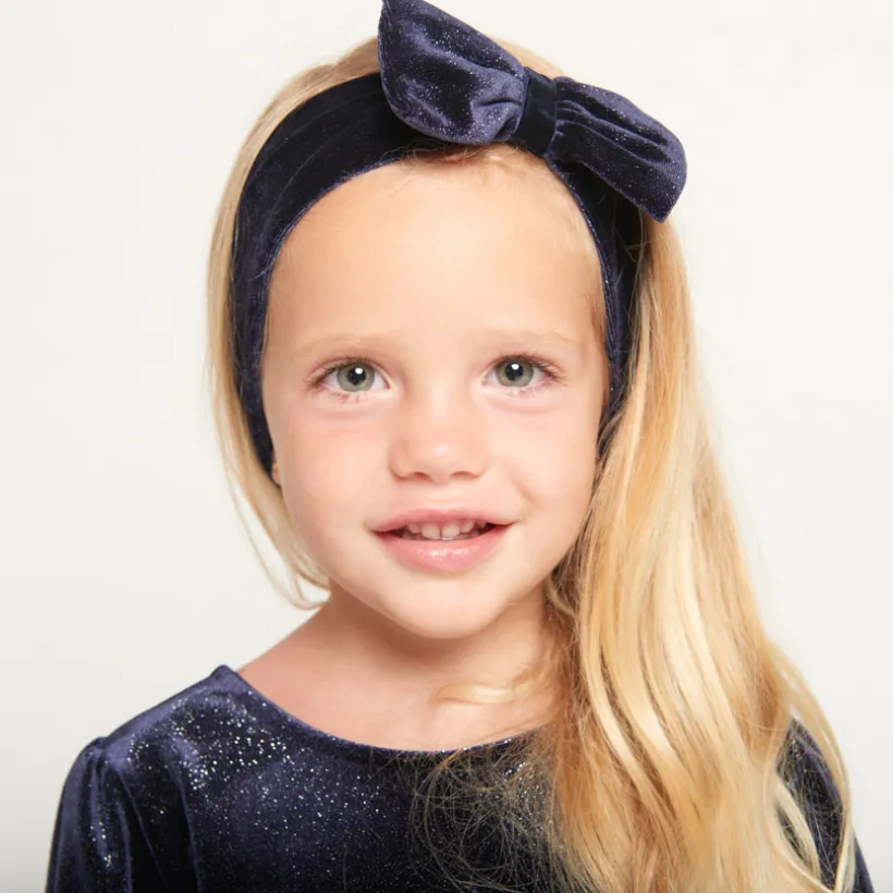 Feestjurk met lange mouwen 2-in-1 effect + hoofdband voor babymeisjes