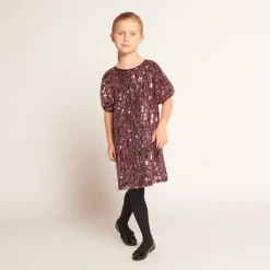 Feestjurk met roze pailletten meisjes