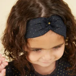 Feestjurkset in jacquard + hoofdband voor babymeisje