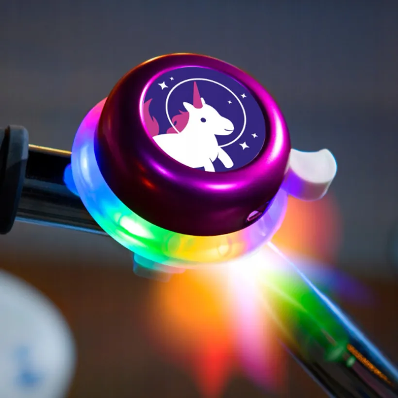 Fietsbel met verlichting SpaceBrightz Roze