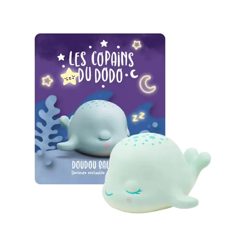 Figurine Tonies knuffeldoekje Walvis Les Copains du Dodo met maritieme slaapliedjes en geluiden