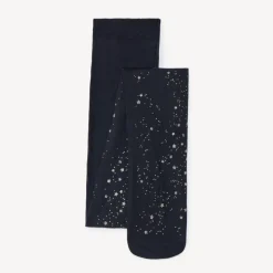 fijne panty met glittersterrenprint meisjes