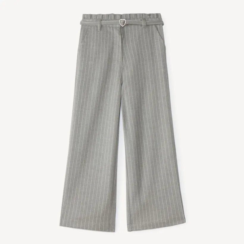 Flanellen broek voor meisjes met stras hart