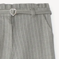 Flanellen broek voor meisjes met stras hart