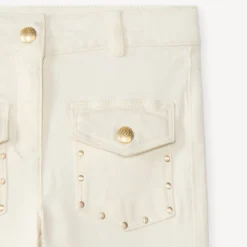 Flared jeans met opgestikte zakken meisjes