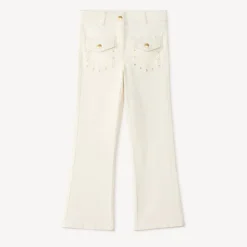 Flared jeans met opgestikte zakken meisjes