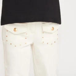 Flared jeans met opgestikte zakken meisjes