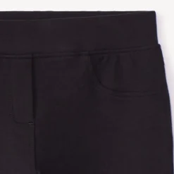 Fleecebroek effen meisjes met elastische taille en verstelbare omslagen aan de enkels