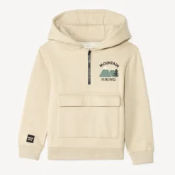 Fleece hoodie met rits jongens