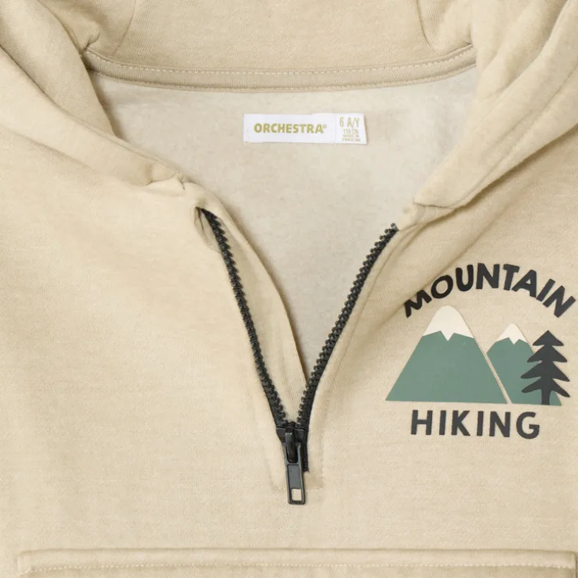 Fleece hoodie met rits jongens