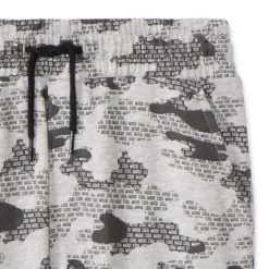 Fleece joggingbroek met camouflageprint jongens