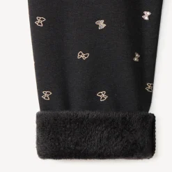 Fleece joggingbroek met glinsterende strikjes voor babymeisje