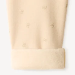 Fleece joggingbroek met glinsterende strikjes voor babymeisje