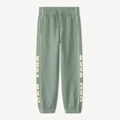 Fleece joggingbroek met print en pailletten meisjes