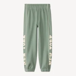 Fleece joggingbroek met print en pailletten meisjes