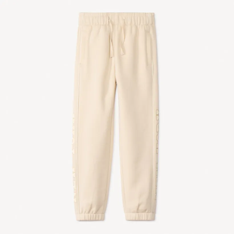 Fleece joggingbroek met print en pailletten meisjes