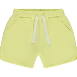 Fleece short met contrasterende aantrekkoorden meisjes