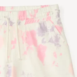 Fleece short met tie-dye effect meisjes