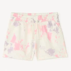 Fleece short met tie-dye effect meisjes