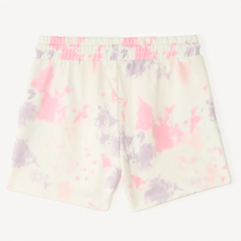Fleece short met tie-dye effect meisjes