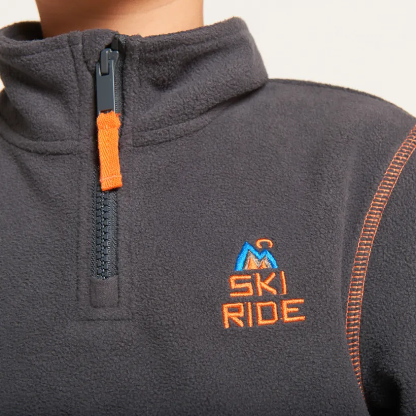 Fleece skid sweatshirt met rits jongens