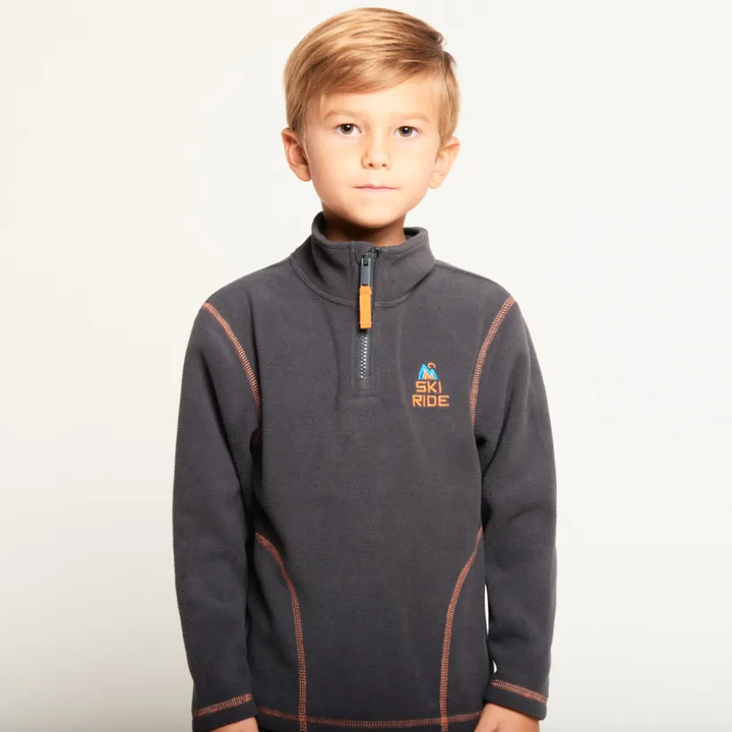 Fleece skid sweatshirt met rits jongens