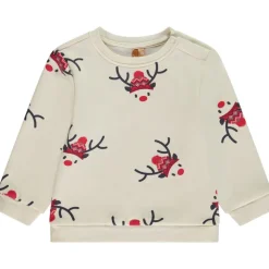 Fleece sweatshirt met kerst rendieren voor jongen