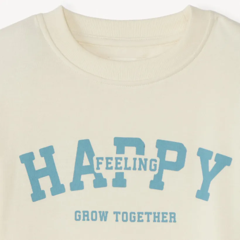 Fleece sweatshirt met print jongens