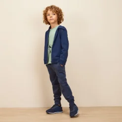 Fleecevest met kap voor jongens