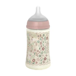 Fles met fysiologische speen SX PRO M 270ml Wonderland Liberty roze