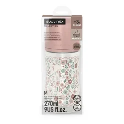 Fles met fysiologische speen SX PRO M 270ml Wonderland Liberty roze