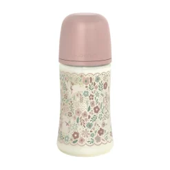 Fles met fysiologische speen SX PRO M 270ml Wonderland Liberty roze