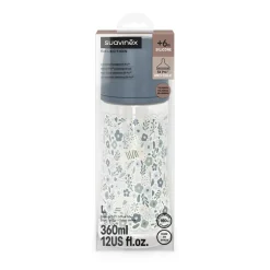 Fles met fysiologische speen SX PRO L 360ml Wonderland Liberty blauw