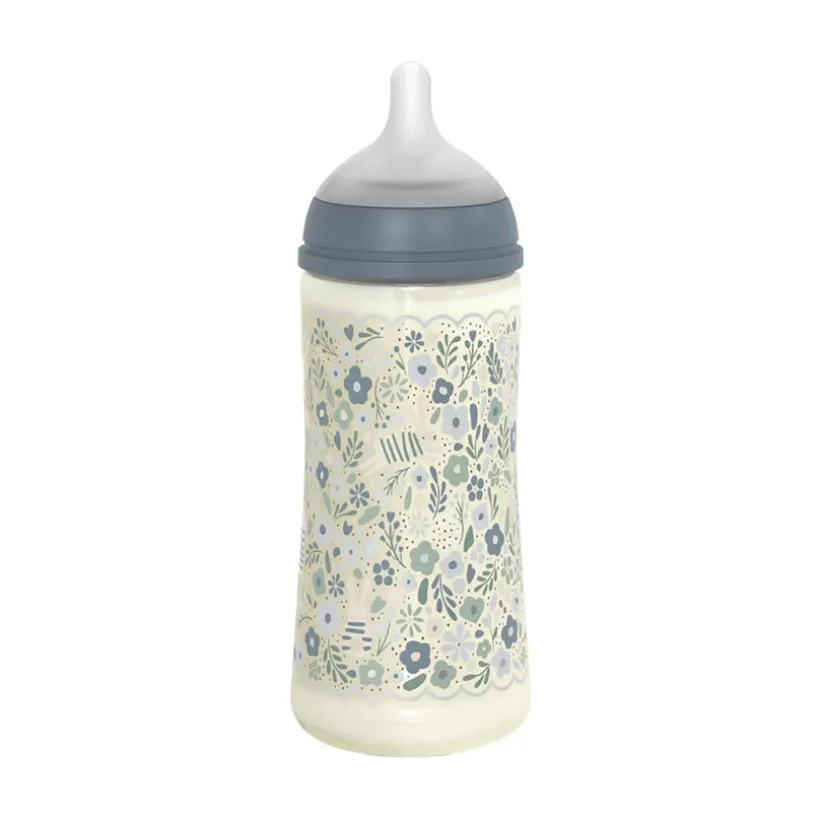 Fles met fysiologische speen SX PRO L 360ml Wonderland Liberty blauw