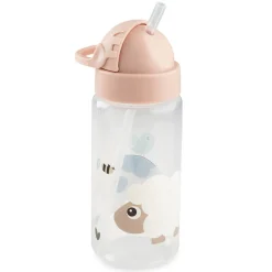 Fles met rietje Tiny Farm Roze 350ML