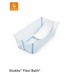Flexi Bath XL opvouwbaar bad met white badstoel ocean blue