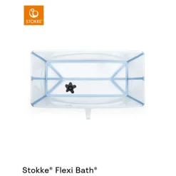 Flexi Bath XL opvouwbaar bad met white badstoel ocean blue