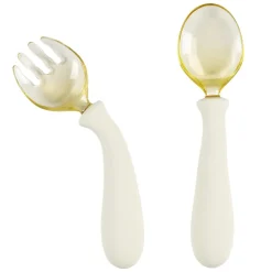 Flexibele lepel + vork set 8M+ Ecru