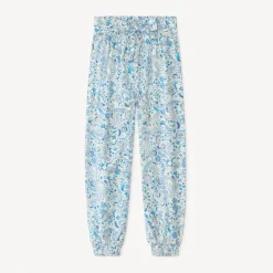 Fluid paisley print pants for girls